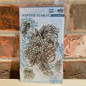 Illustrated Faith Winter Floral 4X6 Stamp Set (new)